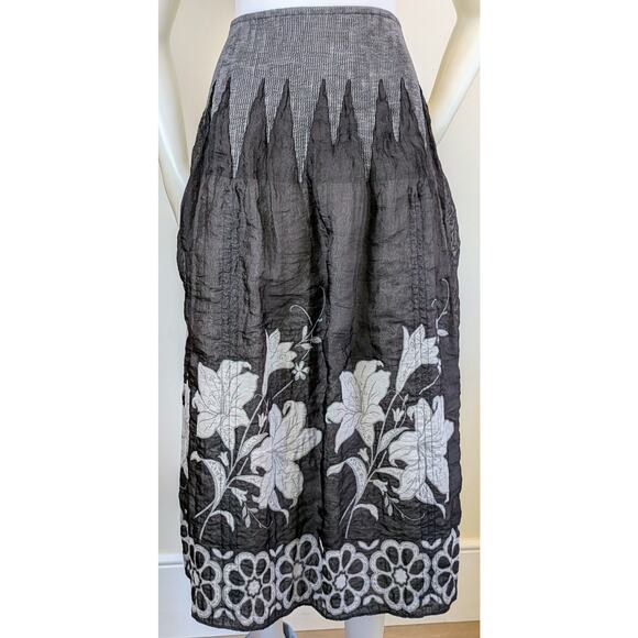 Anthropologie Lapis Convertible Smocked Tube Dress / Skirt OS Boho Floral Midi - Picture 9 of 9